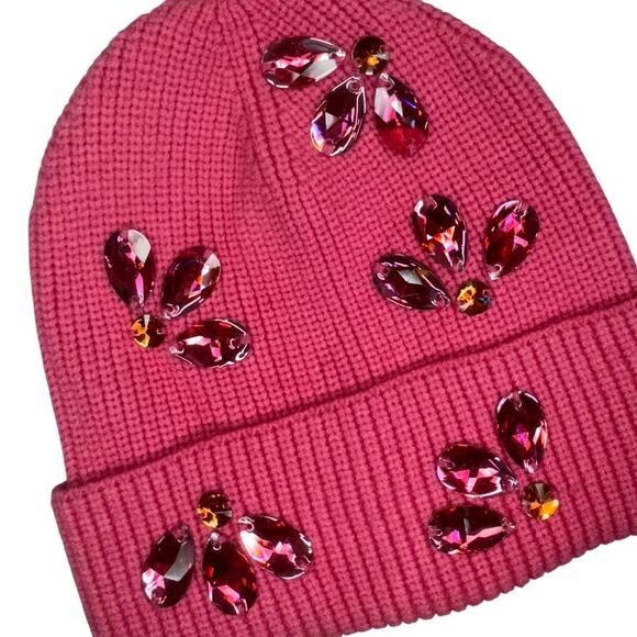 Anthropologie Coral Florette Embellished Beanie - NWOT - Picture 2 of 5
